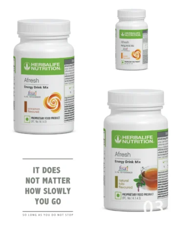 Herbalife Nutrition Afresh Energy Drink Mix - Instant Beverage Powder 50 g Each (Pack of 3)