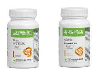 Herbalife Afresh Energy Drink Mix Combo Pack - Cinnamon (50g) & Ginger (50g) Flavours