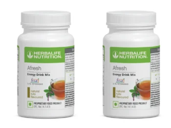 Herbalife Afresh Energy Drink Mix Twin Pack - Natural Tulsi Flavoured (50g x 2 Packs)