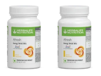 Herbalife Afresh Energy Drink Mix Twin Pack - Lemon Flavoured (50g x 2 Packs)
