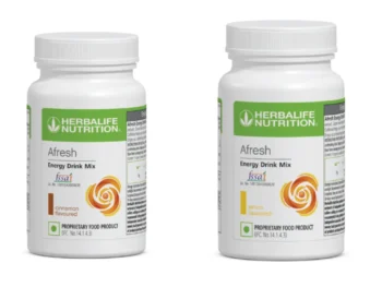 Herbalife Afresh Energy Drink Mix Combo Pack - Cinnamon (50g) & Lemon (50g) Flavours