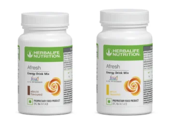 Herbalife Afresh Energy Drink Mix Combo Pack - Elaichi (50g) & Lemon (50g) Flavours