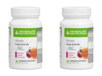 Herbalife Afresh Energy Drink Mix Twin Pack - Kashmiri Kahwa Flavoured (40g x 2 Packs)